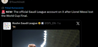 Oto WPIS KONTA LIGI SAUDYJSKIEJ tuż po porażce Argentyny w finale MŚ xD